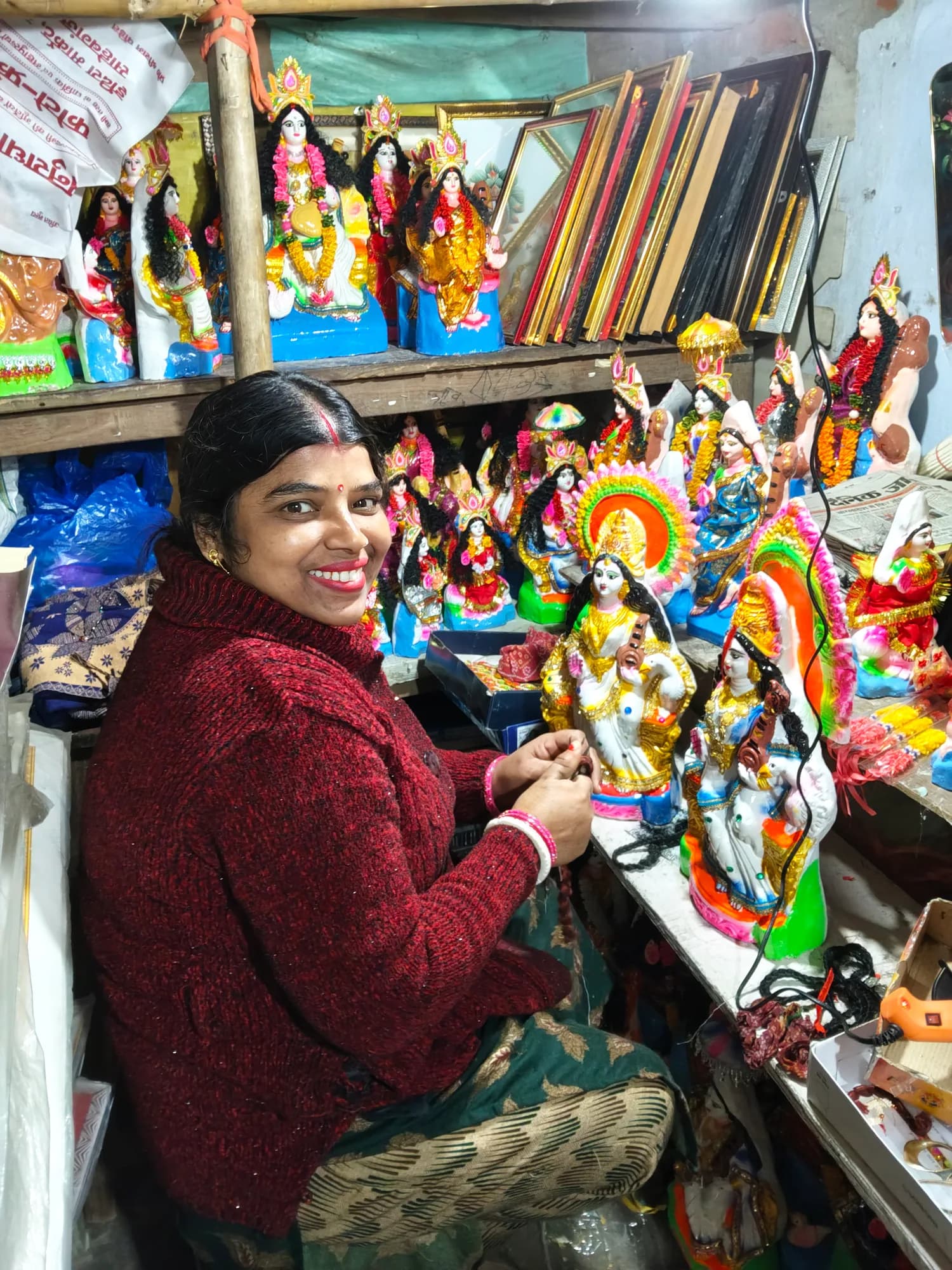 This year's Saraswati pratima