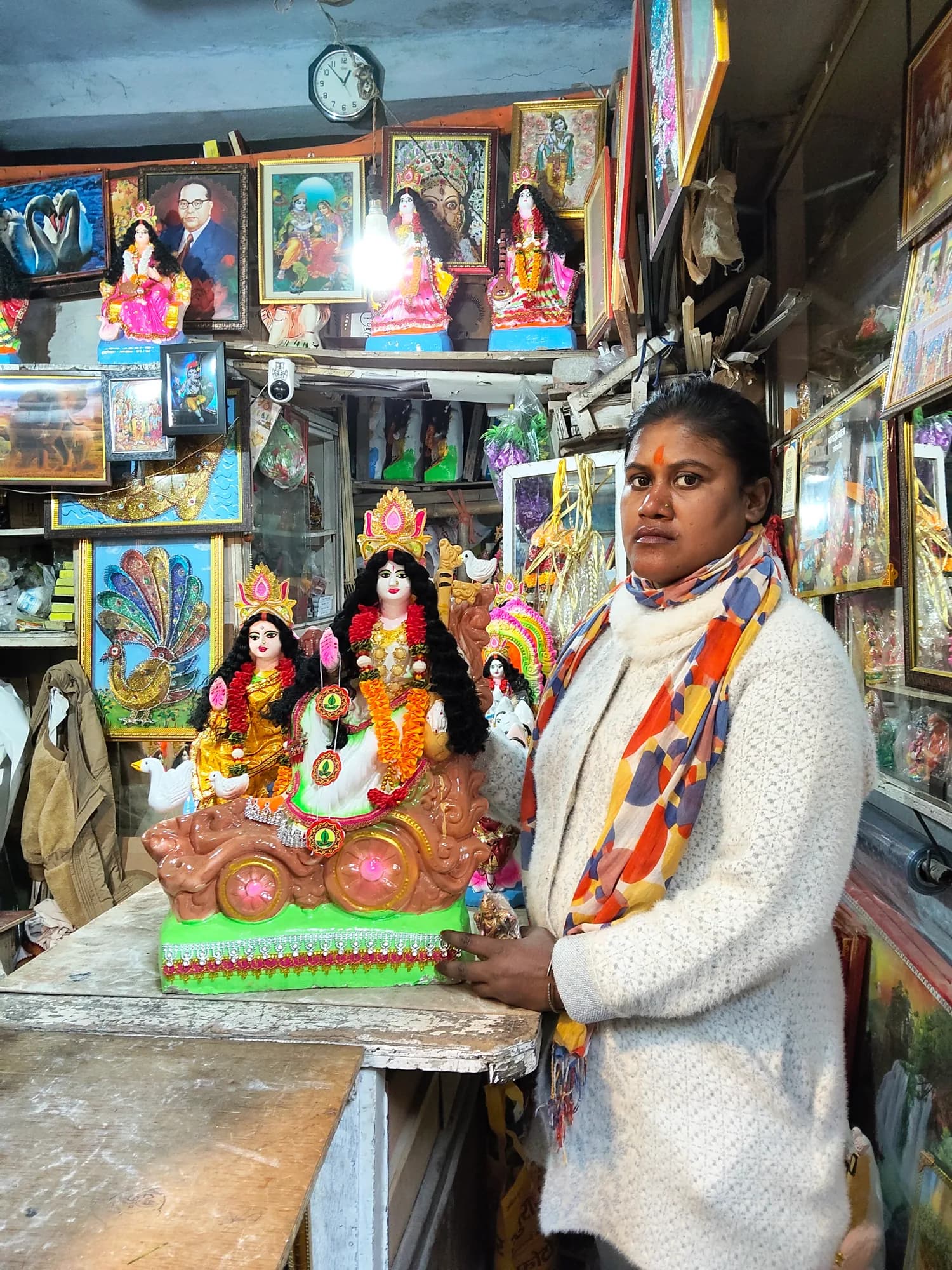 This year's Saraswati pratima