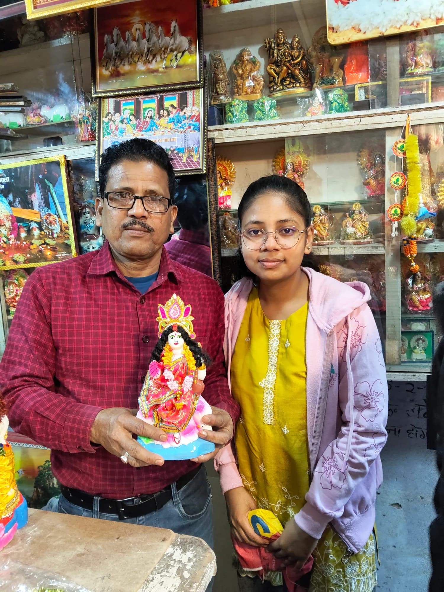This year's Saraswati pratima
