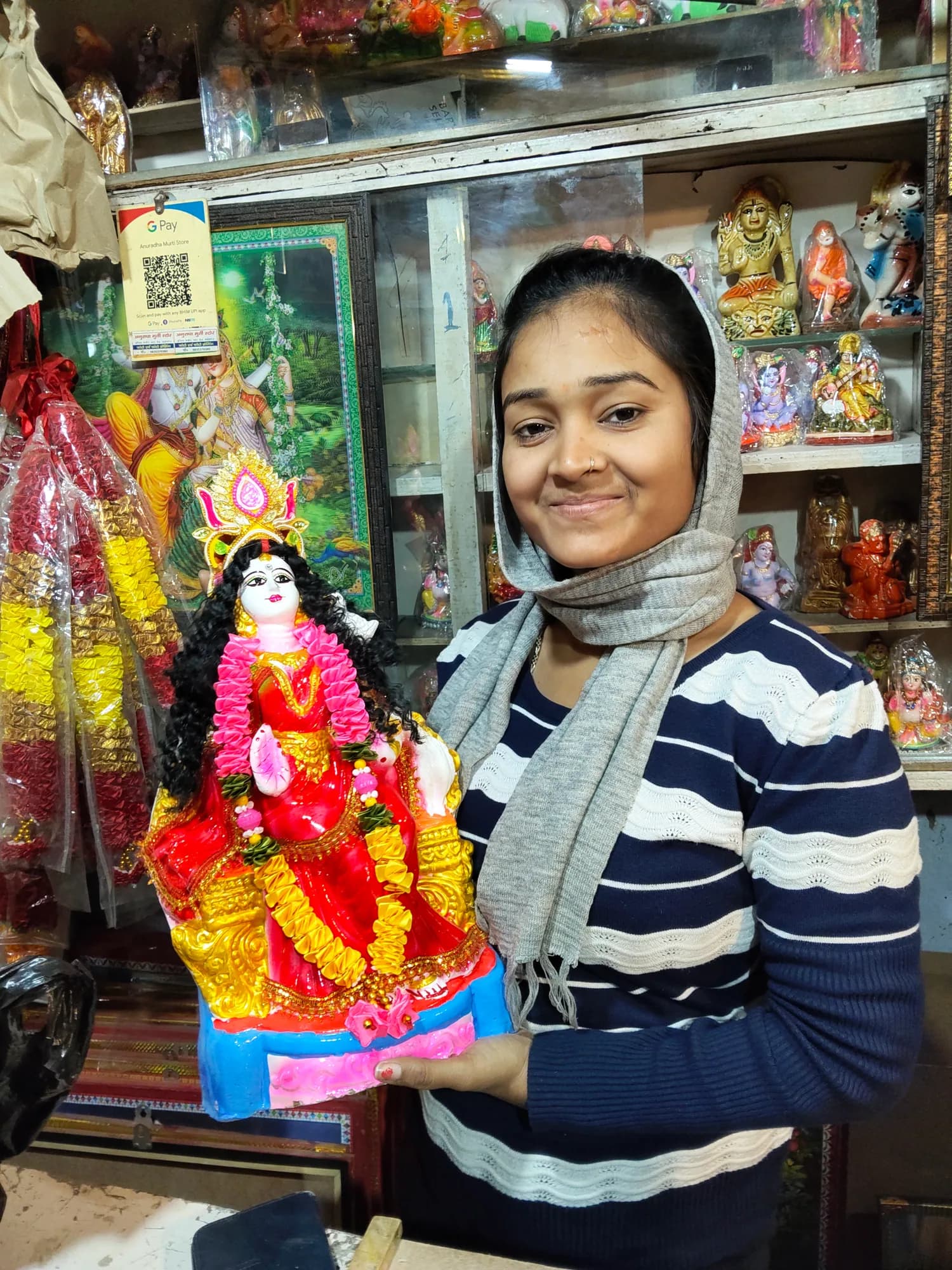 Saraswati Puja at the shop